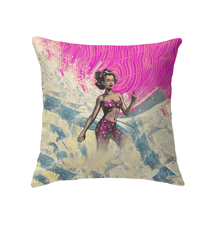 Surfing Adventure Throw Pillow - Beyond T-shirts