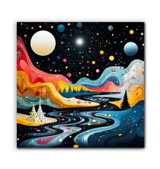 Luminous Lilies Pond Landscape Canvas