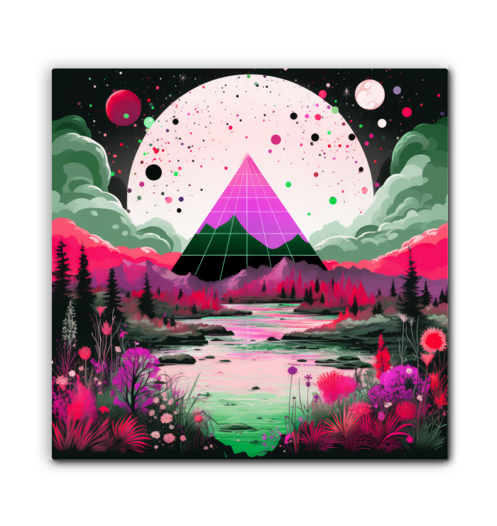 Enchanting Eclipse Night Sky Landscape Canvas