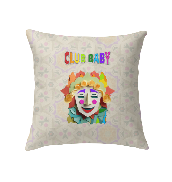 Jack's Beanstalk Climb Indoor Pillow displayed on a living room sofa or chair.