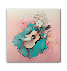 Gallery-wrapped canvas print of Blossom Haven with flowers.