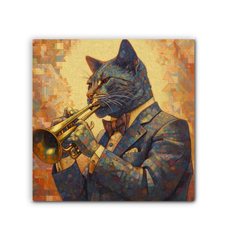 Cat's Whimsical Dreams Wrapped Canvas