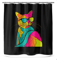 Elegant Cat Silhouettes Shower Curtain - Beyond T-shirts