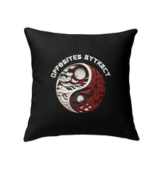 Ying Yang design indoor pillow with glacial grace theme.