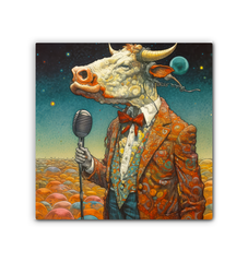 Goat's Whimsical World Wrapped Canvas