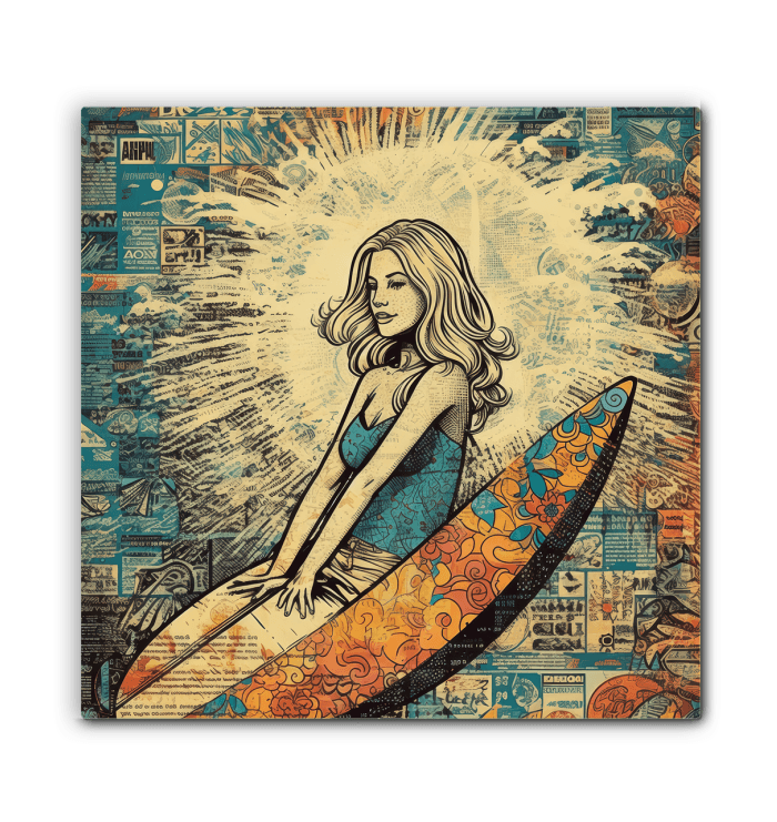 Surfing 1 28 Wrapped Canvas - Beyond T-shirts