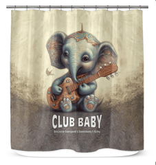 Durable and waterproof CB3-79 shower curtain in a beautifully designed bathroom.