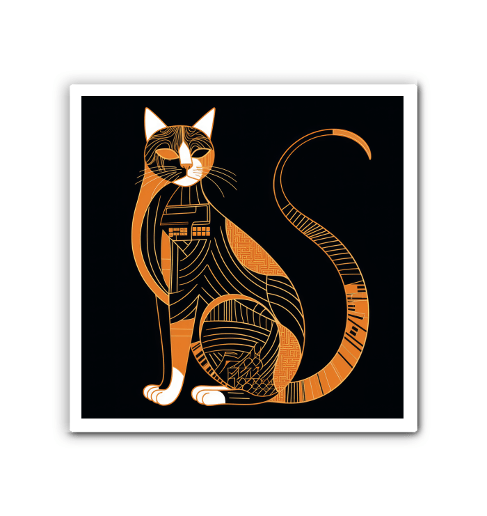 Majestic Feline Silhouette Canvas - Beyond T-shirts