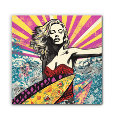 Coastal Serenity Surfing Canvas - Beyond T-shirts