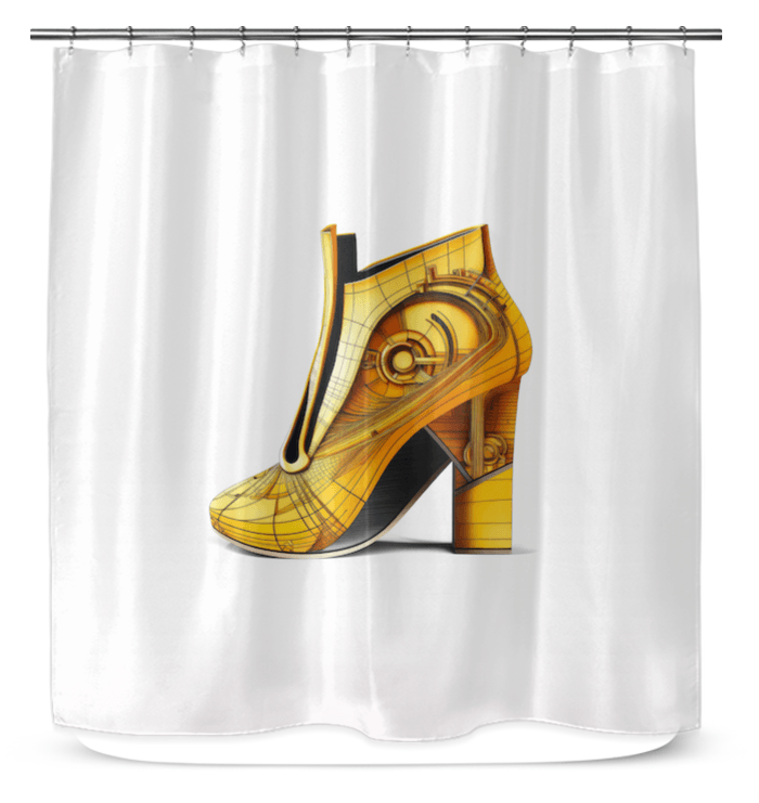 SleekGlide Futuristic Shoe Shower Curtain - Beyond T-shirts