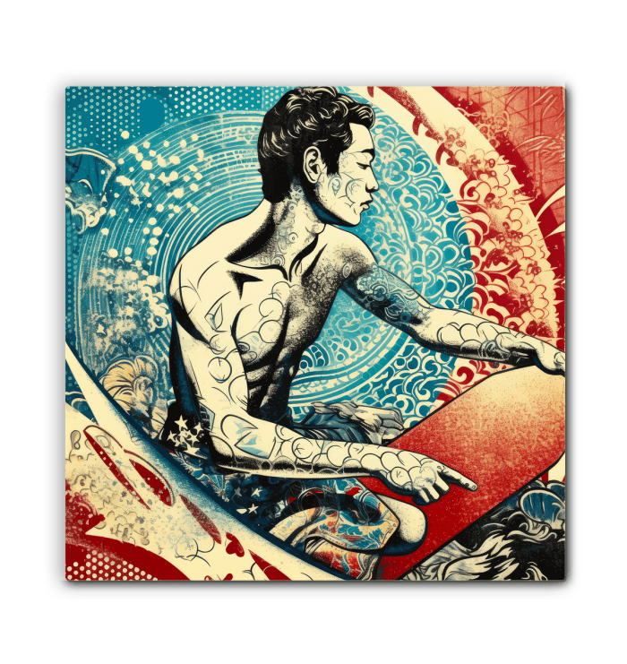 Surfing 1 37 Wrapped Canvas - Beyond T-shirts