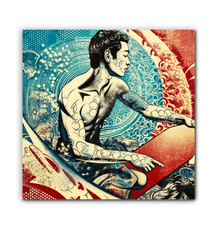 Surfing 1 37 Wrapped Canvas - Beyond T-shirts