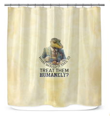 Luxurious Bathroom Curtain with Royal Creatures Design.