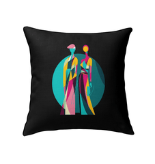 Artistic Fusion Throw Pillow - Beyond T-shirts