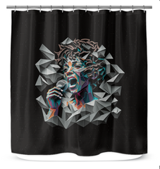 Blues in the Rain Shower Curtain