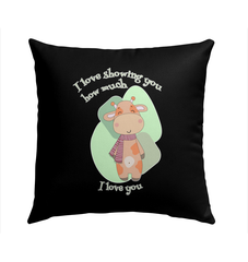 I Showing You How Much I Love You Outdoor Pillow