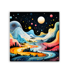 Lustrous Lagoon Tropical Landscape Canvas