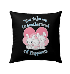 Level Of Happines Outdoor Pillow