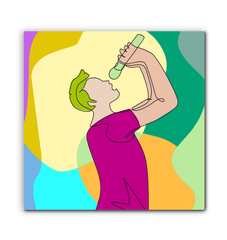 Singing Guy1 Wrapped Canvas - Beyond T-shirts