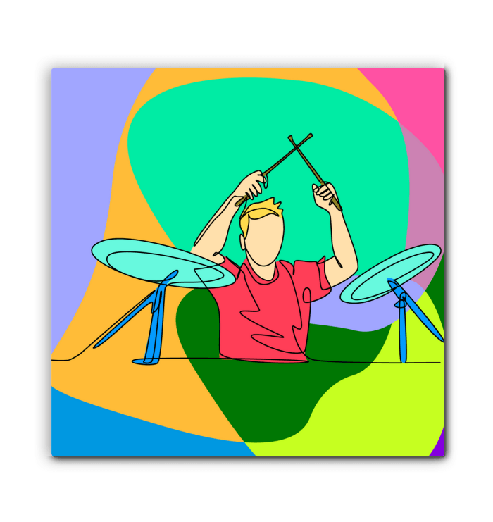 Drummer 1 Wrapped Canvas - Beyond T-shirts