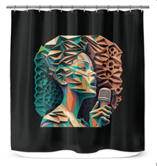 The Harmonica Haven Shower Curtain