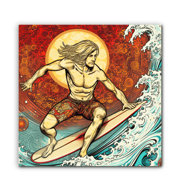 Surfing Vibe Wrapped Canvas - Beyond T-shirts