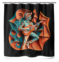 Keyboard Kaleidoscope Shower Curtain