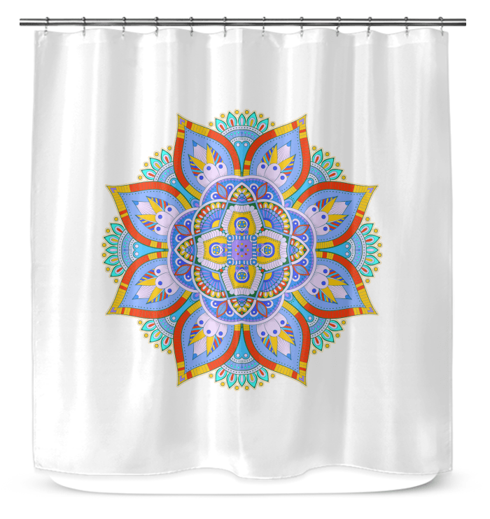 Vibrant Mandala Kaleidoscope Curtain - Beyond T-shirts