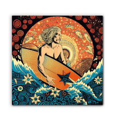 Surfing Radiance Wrapped Canvas - Beyond T-shirts