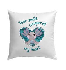 Your Smile Conquered My Heart Outdoor Pillow
