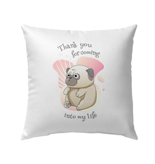 Thank You For Coming Into My Life Outdoor Pillow