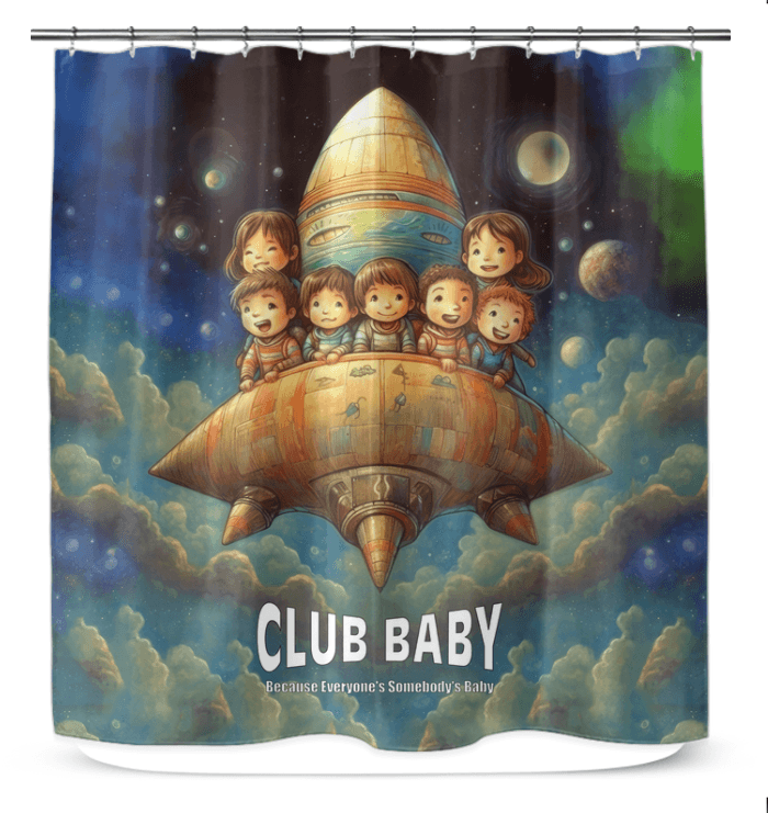 CB3-133 shower curtain displaying elegant pattern in a modern bathroom setting