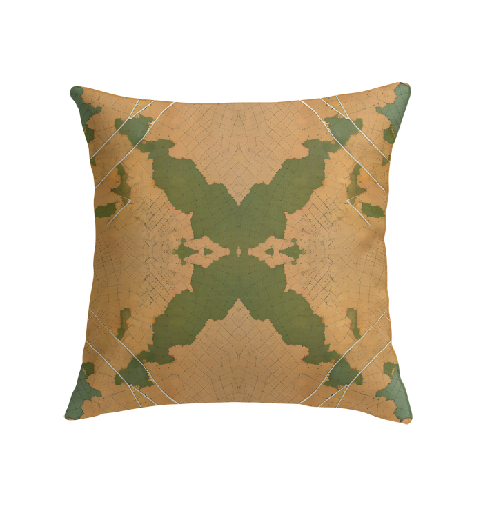 Serene pillow design with nature-inspired patterns