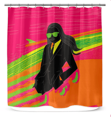 Haute Couture Canvas Shower Curtain - Beyond T-shirts