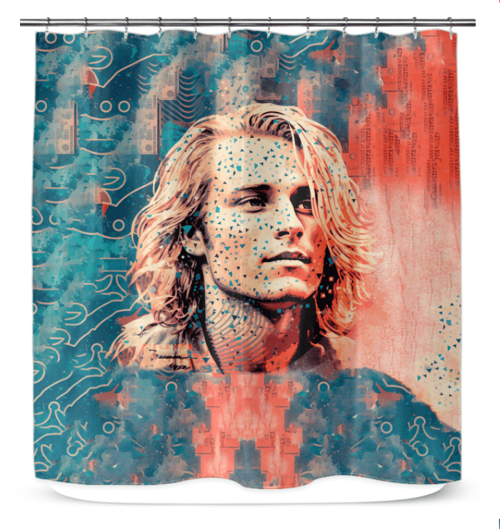 Surfing Odyssey Shower Curtain - Beyond T-shirts