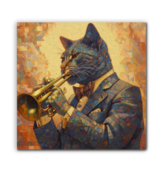 Cat's Whimsical Dreams Wrapped Canvas