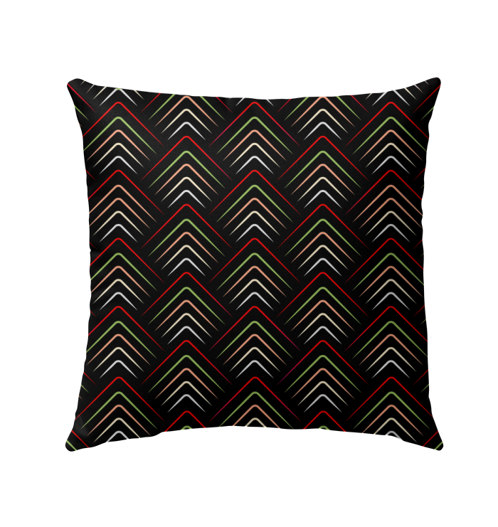 Colorful abstract art design on outdoor pillow