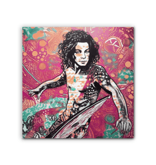 Surfing 5 07 Canvas hanging in living space