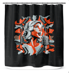 Rhythm & Rhyme Shower Curtain