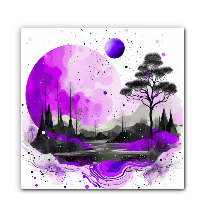 Serenity Summit Mountain Landscape Canvas