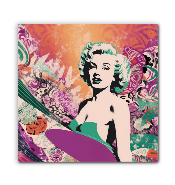 Coastal vibe Surfing 5 02 Wrapped Canvas