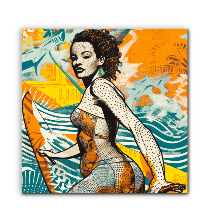 Coastal decor with Surfing 5 30 Wrapped Canvas