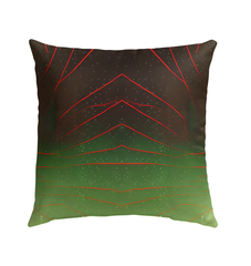 Stylish outdoor pillow with greenery-themed design.