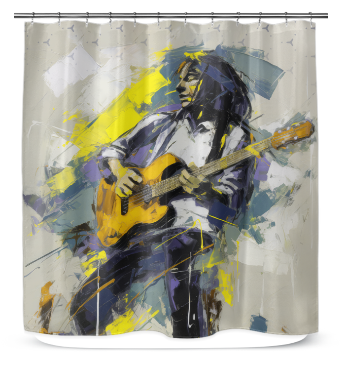 Abstract Ocean Breeze Shower Curtain