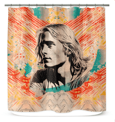 Surfing Vitality Shower Curtain - Beyond T-shirts