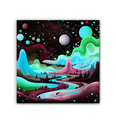 Serene Snowcaps Winter Landscape Canvas