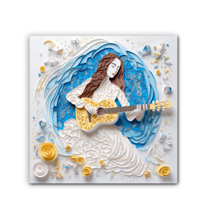 Starry night sky depicted on Celestial Symphony Wrapped Canvas