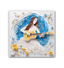 Starry night sky depicted on Celestial Symphony Wrapped Canvas