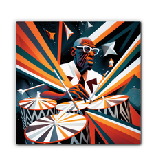 Vibrant Violin Virtuoso Wrapped Canvas