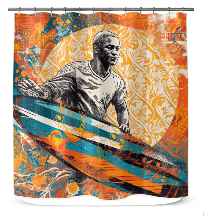 Surfing Sunsets Shower Curtain Soak In Coastal Beauty - Beyond T-shirts